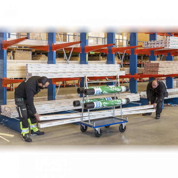Kongamek Plattenwagen verzinkt 1000x700x1380mm mit Gummibereifung ohne Bremse