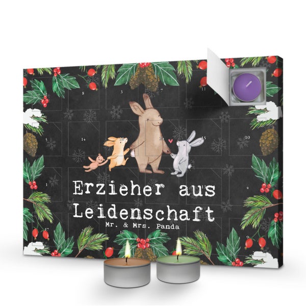 Mr. & Mrs. Panda Duftkerzen Adventskalender Erzieher Leidenschaft - Schwarz