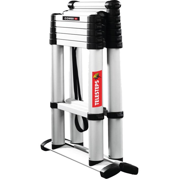 Zusammengeklappte Teleskopleiter