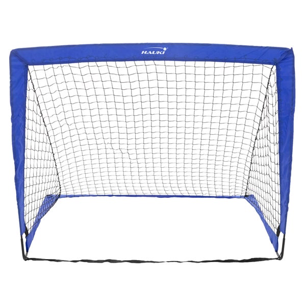 Hauki 2er Fußballtor Kinder Set 120x95x97 cm, Blau, Fußball Tore für Kinder & Erwachsene, tragbar, schneller Aufbau, Training Fußballnetz, Klappbares Pop Up Tore für den Garten & Park, mit Tasche