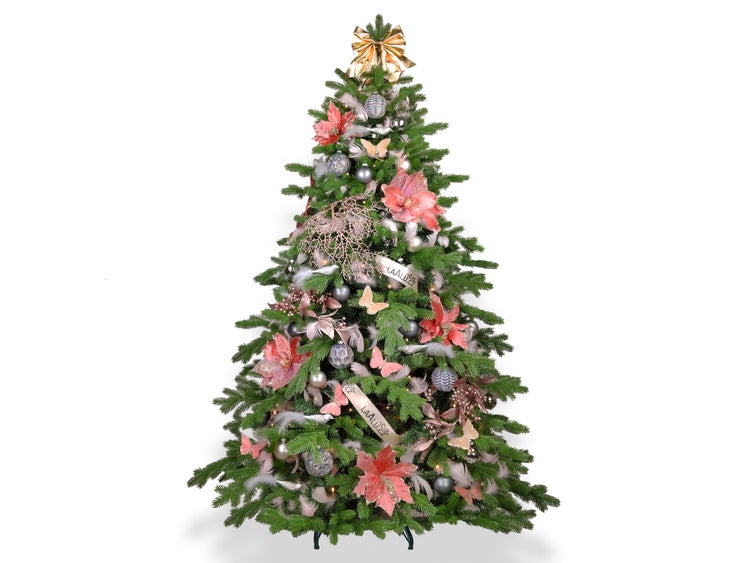 LAALU Set Weihnachtskugeln 132 Stück in Luxusbox NOBLESA für Weihnachtsbäume 240-270 cm