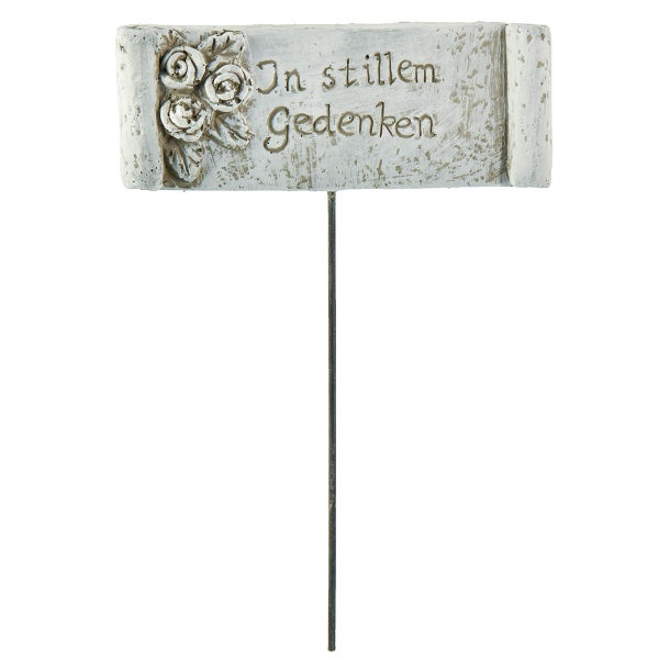 Grabschmuck mit der Inschrift 'In stillem Gedenken'