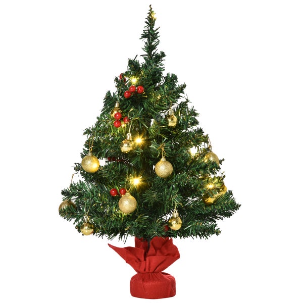 HOMCOM Weihnachtsbaum, ∅40 x 60 cm, PVC, Grün