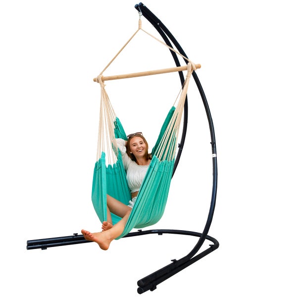 XXL Hängesessel Relaxsessel 185x130cm in Mint + 210cm Gestell