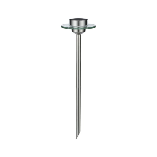 Solar LED Gartenstrahler Ufo IP44 3000K Edelstahl, Klar