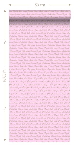 Tapetenrolle mit dem Aufdruck Prinzessin und Edelfräulein, 53 cm breit und 10,05 m lang