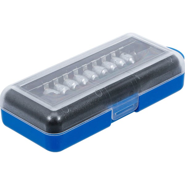 BGS Bit-Einsatz-Satz Antrieb Innenvierkant 6,3 mm (1/4) TS-Profil (für Torx Plus) mit Bohrung 9tlg. - 2355