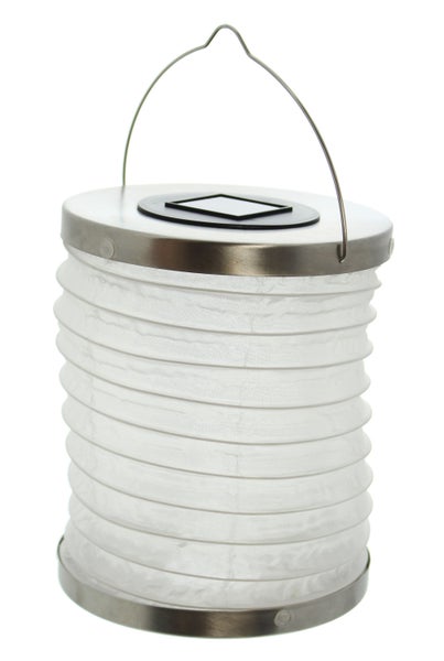 FRANK FLECHTWAREN | LED-Lampion Solar, 2er Set, METALL, KUNSTSTOFF, Ø 15 x 18 cm, GH 25 cm, für den Außenbereich geeignet