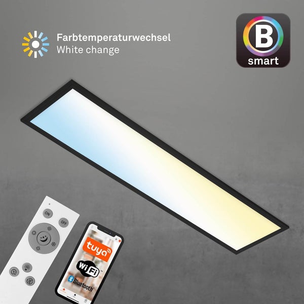 LED Panel CCT WiFi Schwenkbar App 28 W schwarz Metall-Kunststoff Briloner