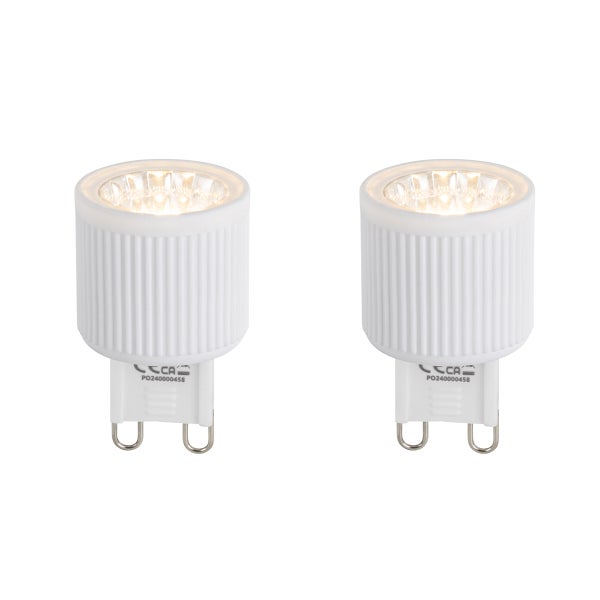 2er Set G9 24mm dimmbare LED-Glühbirnen 3W 300lm 2700K