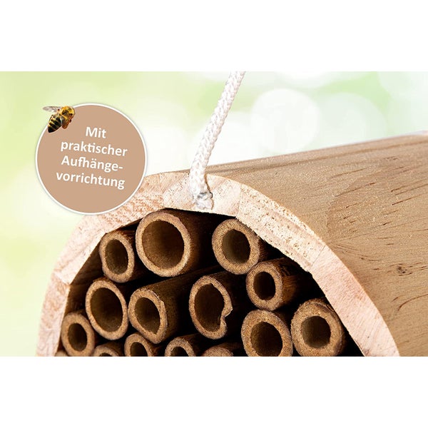Insektenhotel CULT at home Bienenhotel Durchmesser 13cm braun zum Hängen
