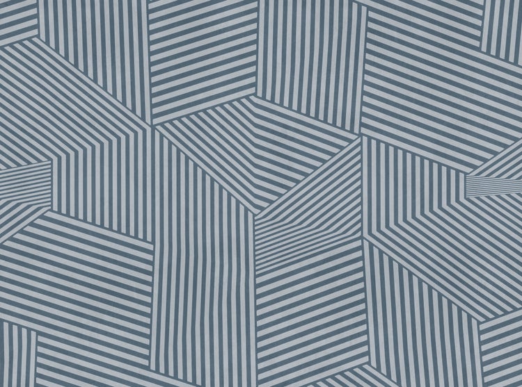 Tapete mit geometrischem Linienmuster in verschiedenen Richtungen für eine dreidimensionale Optik.