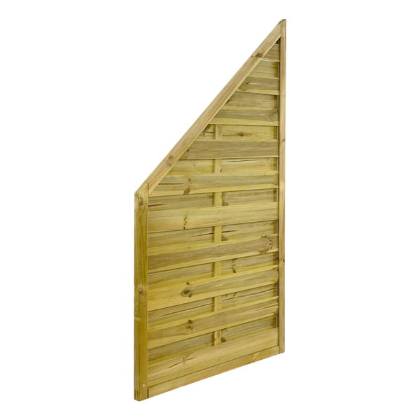 Holzzaun-Element mit abgeschrägter Oberseite für den Garten