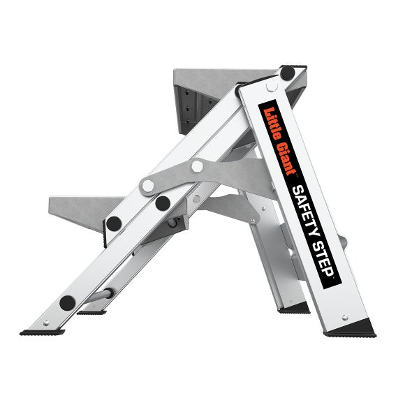 Little Giant Safety Step Klapptritt aus Aluminium mit zwei Stufen und rutschfesten Standfüßen