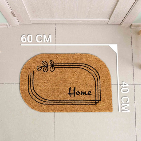 Fußmatte aus Kokosfaser mit Aufdruck Home, Maße 60 cm mal 40 cm