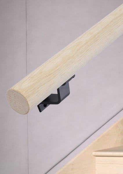 HANDYSTAIRS Handlauf aus Holz – runder Handlauf Ø 38 mm – Kiefer – 200 cm – gerade enden