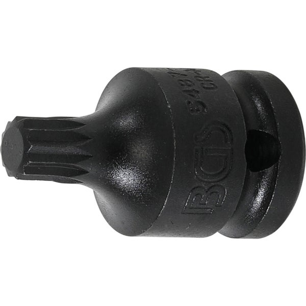 BGS Kraft-Bit-Einsatz Antrieb Innenvierkant 12,5 mm (1/2) Innenvielzahn (für XZN) M10 - 5487-M10