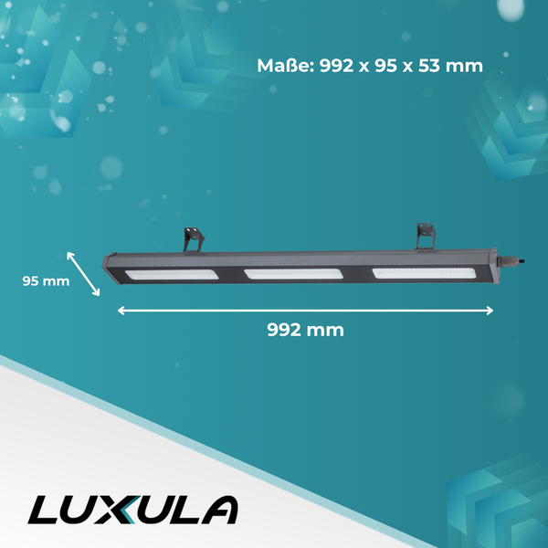 LUXULA 4er-Set LED Hallenstrahler 150W Highbay 18700lm 5000K Neutralweiß Linearer Hallenstrahler IP65