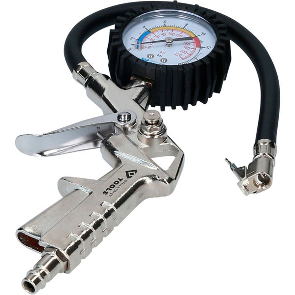 Reifenfüller mit Manometer und Schlauch