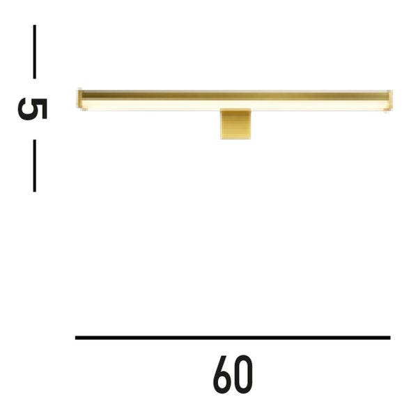 Technische Zeichnung einer Leuchte mit den Maßen 5 und 60