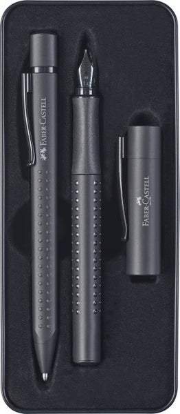 Faber-Castell Füller/Kugelschreiber Grip Edition black 2er Set