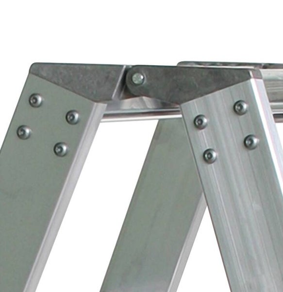 PROREGAL Stufen-Stehleiter Beidseitig Begehbar mit Clip-Step R13 2 x 14 Stufen