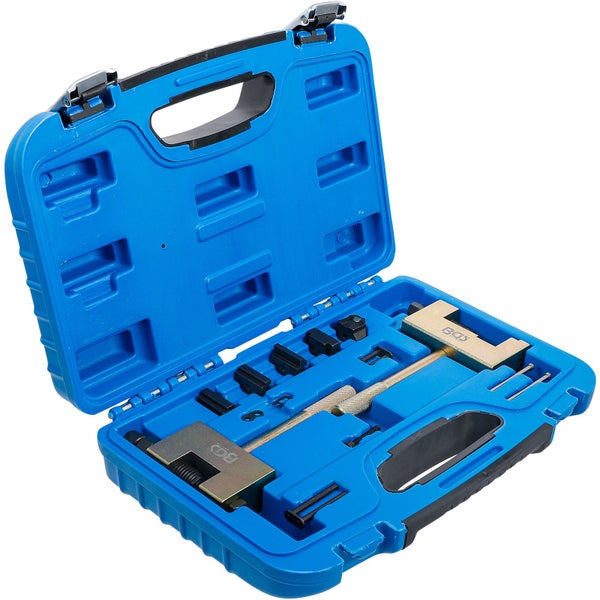 Motor-Einstellwerkzeugsatz in blauem Werkzeugkoffer