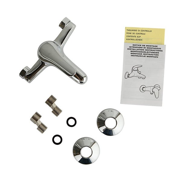 Armatur-Set mit Montageanleitung und Zubehör