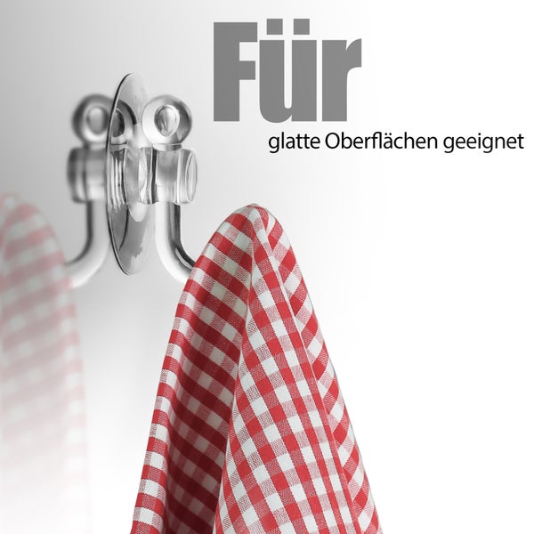 Saugnapf Haken mit Geschirrtuch für glatte Oberflächen