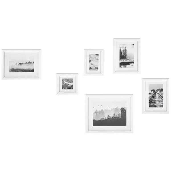 Bilderrahmen 6er Set ZINARE Landschaft Weiß