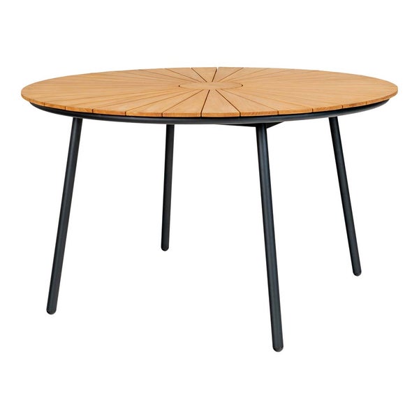 Cleveland Gartentisch Ø130cm Teak,schwarz. 130 X 130 X 74 cm