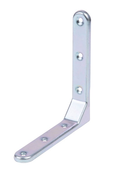 Winkelverbinder aus Metall mit Verstärkung zur stabilen Befestigung von Bauteilen.