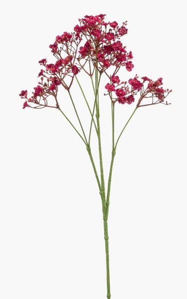 Künstliches Schleierkraut mit verzweigtem grünem Stiel und vielen kleinen pinkfarbenen Blüten.