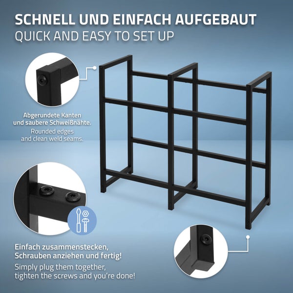 ML-Design 2er Set Getränkekistenregal für 4 Kisten, 91x31x75,5 cm, Stahl, freistehend, stabil, Standregal für Getränkekisten, Getränkeregal Kastenregal Kistenregal Getränkekistenständer Kistenständer