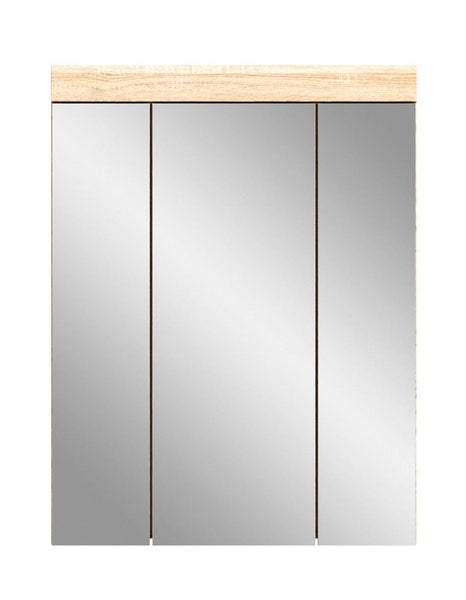 Xonox.home Spiegelschrank Lambada 60 x 18 x 79 cm eiche hell 3-türig