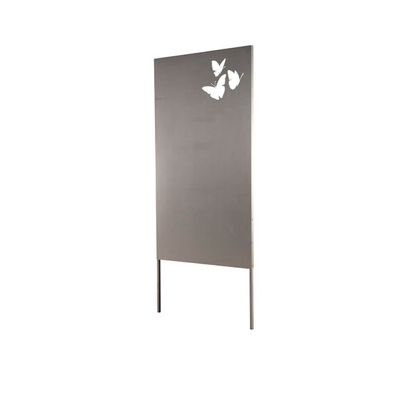 Home Deluxe - Sichtschutz BUTTERFLY - 180 x 100 cm - wetterbeständig, edle Rostoptik I Rostschild, Gartenstecker, Roststecker