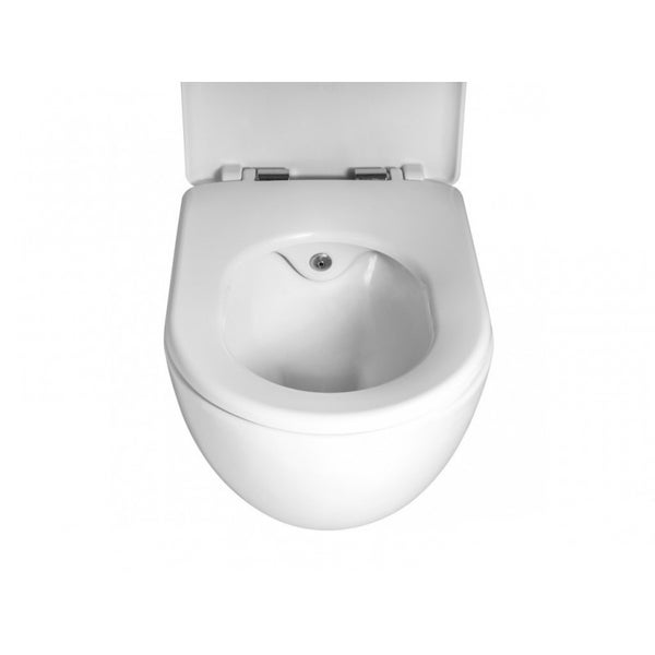 Aqua Bagno Taharet Hänge-Dusch-WC 10.32.10.02.KTV – Spülrandlos mit integrierter Armatur