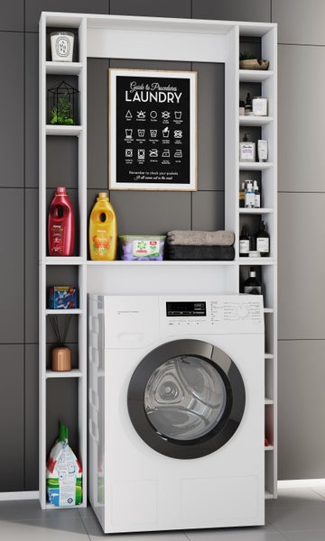Holz Wandregal Überbau WC Bad Regal Tinol XL