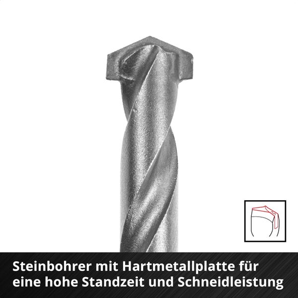 Original Einhell M-CASE 33-tlg. schlagfestes Bit- und Steinbohrer-Set (25-mm-Bits, 50-mm-Bits, Steinbohrer, 60-mm-Bithalter inkl. Aufbewahrungsbox)