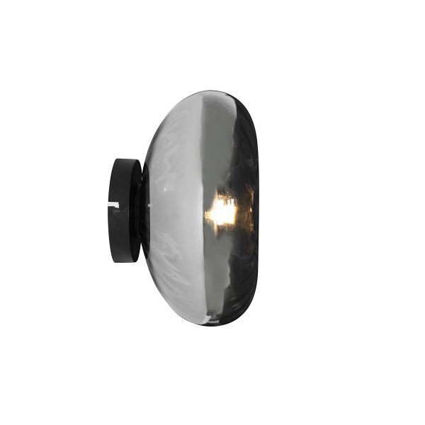 Wandleuchte aus Glas und Metall