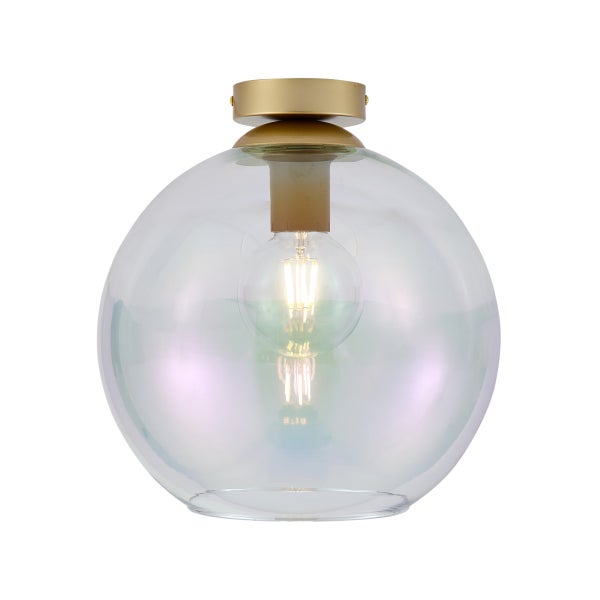 Deckenleuchte mit Glaskugel und Leuchtmittel