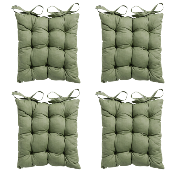 Sitzkissen Tuscany Basic grün - Ca. 46x46 cm - 4er-Set