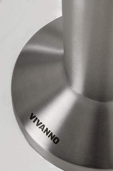 VIVANNO Standascher FUMO 82x10x10 cm Edelstahl Silber gebürstet