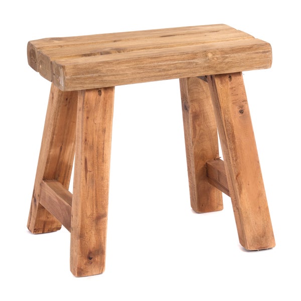 Sitzhocker Rustic Teakholz massiv 08 honigfarben gewachst