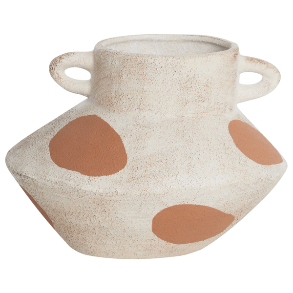 Blumenvase ALOSIDAE Steinzeug 19 cm Hellbeige