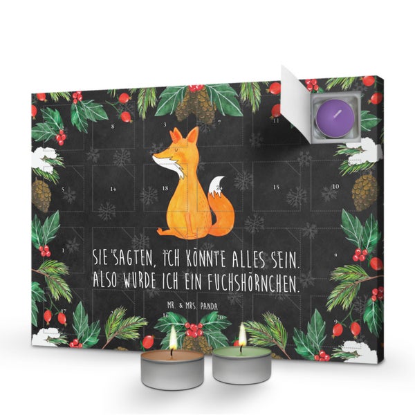 Mr. & Mrs. Panda Duftkerzen Adventskalender Einhorn Fuchs - Schwarz