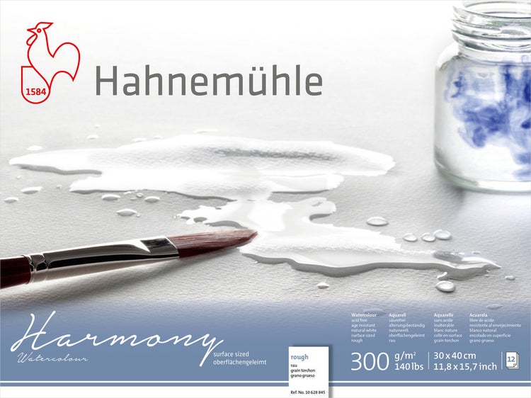 Hahnemühle Papier Harmony Watercolour, 30 x 40 cm, 300 g/m²