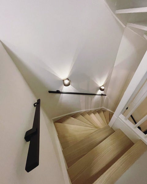 Halter für Design-Treppengeländer schwarz rechteckig
