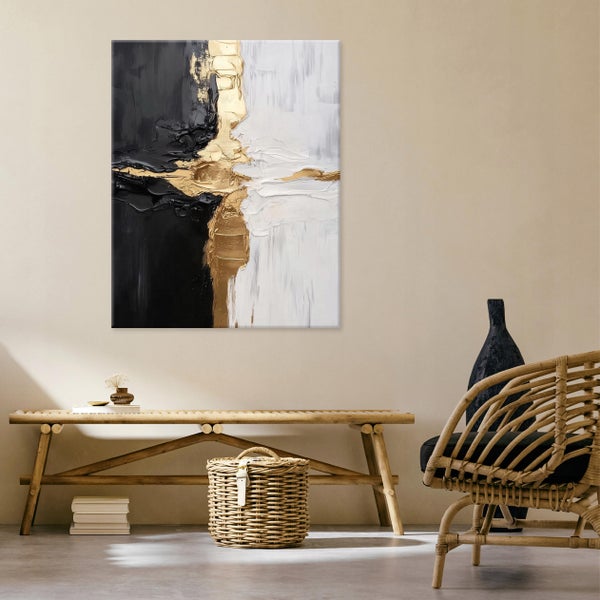 Leinwandbild Abstrakt Glamour Gold Wandbild Modern 60x40 cm