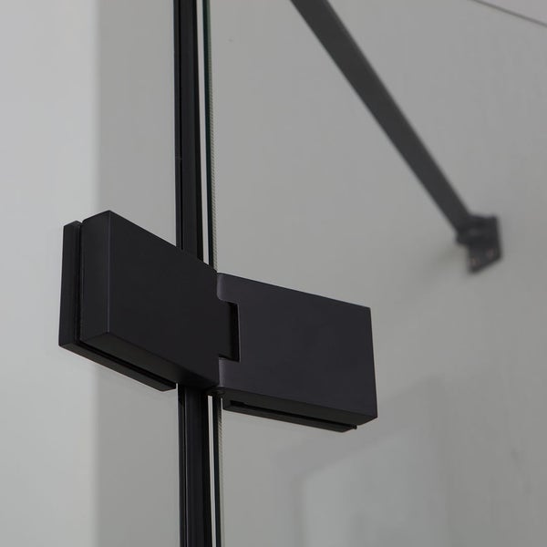 Duschkabine 90x90x195, Schwarz Matte Profilfarbe | London